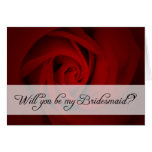 will you be my bridesmaid? : roses greeting card