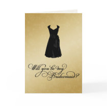"Will you be my Bridesmaid?" YOUR Colour & Gold Card