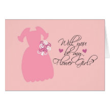 "Will you be my Flower Girl?" Greeting Cards
