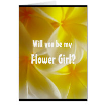 Will you be my Flower Girl? yellow cards