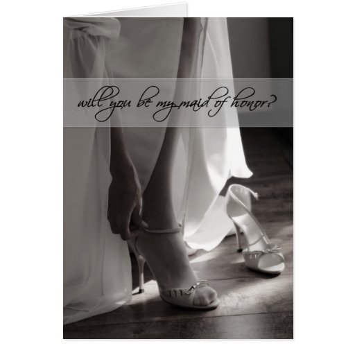 Will you be my maid of honour? card