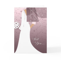 will you be my maid of honour? : elegant bride greeting card