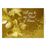 Will you be my Maid of Honour? Orchids and Lace Cards