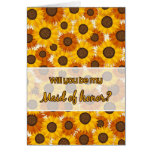 Will you be my Maid of honour? sunflower card