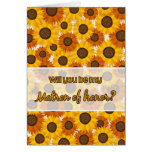 Will you be my Matron of honour? sunflower card