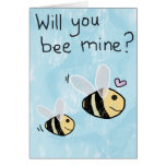Will You Bee Mine - Valentines Day Card / Love You
