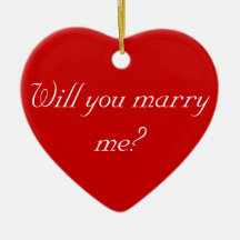 Will You Marry Me? Heart Christmas Tree Ornament