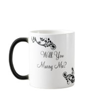 Will You Marry Me? Hidden Message Flourish Mug