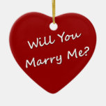 Will You Marry Me? Marriage Proposal Engagement Christmas Tree Ornament