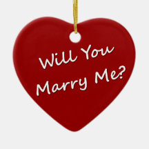 Will You Marry Me? Marriage Proposal Engagement Christmas Tree Ornament