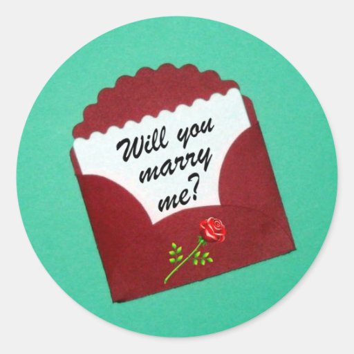 Will you marry me? round stickers