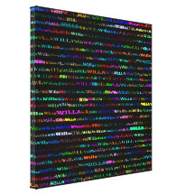 Willa Text Design I Wrapped Canvas Canvas Print