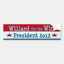 Willard pour la victoire - Mitt Romney drôle 2012 Adhésif Pour Voiture