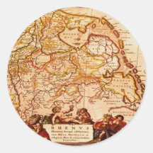 Willem Blaeu Rhinelands Germany Map Historic Sticker