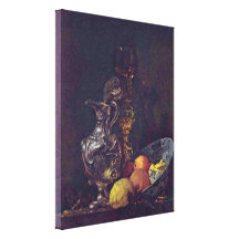 Willem Kalf - la vie toujours avec la cruche argen Toile Tendue Sur Châssis