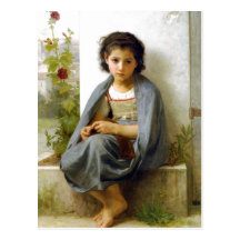William-Adolphe Bouguereau (1825-1905) - The Littl Postcards