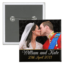 William and Kate Royal Wedding Kiss Pins