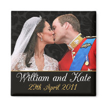 William and Kate the Royal Wedding Kiss Fridge Magnets