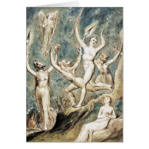 William Blake Card/Invitation: Comus & Revellers