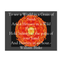 William Blake "World in a Grain of Sand" quote Postcard