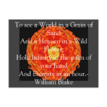 William Blake "World in a Grain of Sand" quote postcards