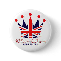 William & Catherine Royal Wedding Pinback Buttons