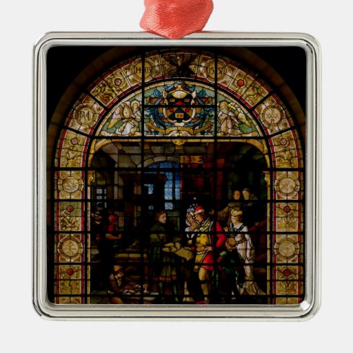William Caxton Showing his First Printed Book Christmas Ornaments