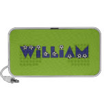 William in Soccer Blue Laptop Speakers