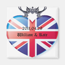 William & Kate 2011.04.29 Save The Date Refrigerator Magnets