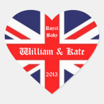 William & Kate/Royal Baby-Union Jack Stickers