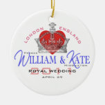 William & Kate Royal Wedding Christmas Ornaments