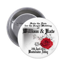 William & Kate Royal Wedding Collectibles Souvenir buttons