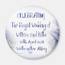 William & Kate Royal Wedding Collectibles Souvenir Fridge Magnets