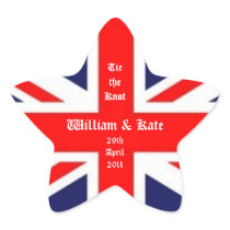 William & Kate Wedding-Union Jack Sticker