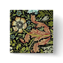 William Morris Flower design Button