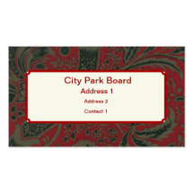 William Morris Wallpaper Designs Business Card Template