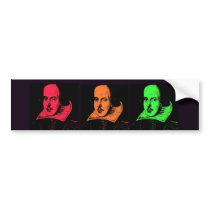 William Shakespeare Collage Bumper Stickers