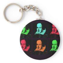 William Shakespeare Collage Keychains