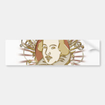 William Shakespeare Crest (Gold) Bumper Stickers