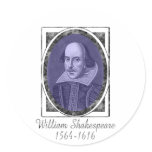 William Shakespeare Round Sticker