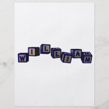 william toy blocks, blue custom flyer