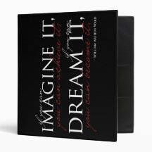 William Ward Imagine Quote 3 Ring Binder