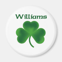 Williams Shamrock Fridge Magnet