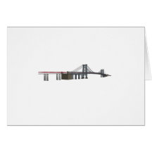 Williamsburg Bridge: 3D Model: Greeting Card