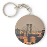 Williamsburg Bridge NYC on a cloudy day Key Chains