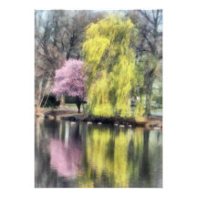 Willow and Cherry by Lake Custom Invitation
