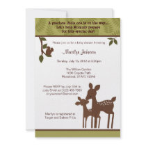Willow Deer Baby Shower Invitation forest woodland