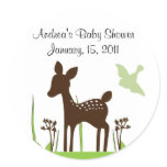 Willow Organic/Deer Baby Shower Sticker Keepsake