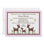 Willow Organic/Deer Pink Baby Shower Invitation