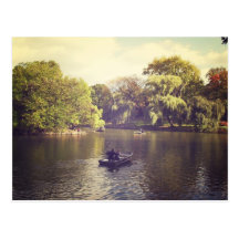 Willow Trees and The Lake, Central Park, NYC Postcards